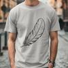 Stylized Feather Design Element A precision-cut design element featuring a stylized feather icon.