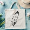 Beautiful Feather SVG Icon A stylized vector illustration of a single feather with intricate details and textures.