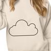 A stylized illustration of a white cloud with soft, puffy texture, suitable for graphic design and digital art projects.