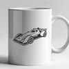 Bold Racing Car Illustration Racing car illustration in vector format with bold lines and dynamic curves.