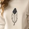 Beautiful White Feather Silhouette Vector illustration of a single white feather with detailed texture and shape, suitable for clip art and design projects.