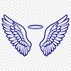 Illustration of a pair of angel wings in vector format.