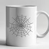 Intricate Spider Web Pattern in SVG Format A detailed spider web design created using vector art, suitable for various digital and offline applications.