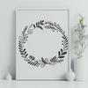 Beautiful SVG Floral Garland Image A floral wreath design made with vector shapes.