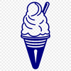 Fun Food Clip Art Design A colorful illustration of a cone filled with ice cream, perfect for food and dessert-themed designs.