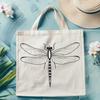 Majestic Mid-Air Dragonfly Illustration A digital vector illustration of a dragonfly in mid-air, suitable for various designs.
