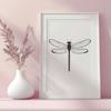 Beautiful Vector Graphic Dragonfly Design A detailed digital representation of a dragonfly using scalable vector graphics technology.
