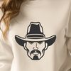 Western Character Vector Graphic A vector illustration of a cowboy, suitable for cutting machine designs or digital artwork.