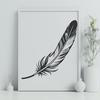 Free Feather SVG Clip Art An illustration of a single feather in a simplified style, suitable for vector design and cutting machine applications.