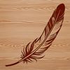 Vector illustration of a feather, suitable for digital design projects.