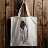 Simple Feather Graphics An SVG graphic of a single feather with clean lines and precise details.