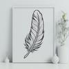 White Feather SVG Illustration A single white feather designed as a scalable vector graphic (SVG) illustration.