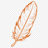 Delicate Feather Silhouette A free vector illustration of a single feather with soft, delicate details.