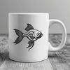 Vibrant Fish Design A vector design of a single goldfish with bold lines and vibrant colors.