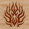 Bold Fire Design Elements Illustration of fire shapes with bold lines and smooth curves, suitable for digital design applications.