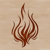 Blazing Flame Design A digital illustration of flames, a vector shape designed for various uses including cutting machines and graphic design.
