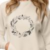 Elegant Wreath Design Vector An SVG file representation of a decorative floral arrangement made into a circular shape.