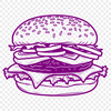 Hamburger Illustration Vector Art A simple illustration of a classic hamburger with a patty and toppings, suitable for vector art and commercial use.