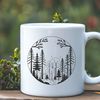 Beautiful Vector Landscape Illustrative forest landscape with various trees and foliage in vector format.