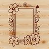 A decorative floral patterned frame design suitable for vector art projects.