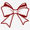 Twisted Strings Gift Accent Illustration A decorative bow made up of intertwined strings, suitable for crafting and design projects.