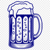 Perfect Beer Glass SVG Clip Art A clear glass containing beer, perfect for vector design projects.