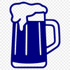 Refreshing Beverage Illustration Illustrative glass filled with a cold beer, suitable for vector art projects.