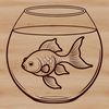 Elegant Goldfish Illustration An outline vector design of a goldfish, ideal for personal or commercial use as clip art or stencil.