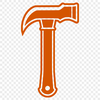 Vector illustration of a hammer, suitable for graphic design projects and cutting machine stencils.
