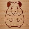 Colorful Cartoon Rodent Design A cartoon hamster illustration designed for personal or commercial use.