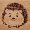 Simple Hedgehog Clip Art Design A downloadable SVG template featuring a simple design of a hedgehog for various applications.
