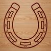 Horse shoe silhouette cut file for laser engrave