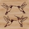 Beautiful Hummingbird SVG File A colorful illustration of a hummingbird in flight, featuring intricate details and bold lines.