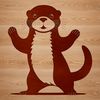An SVG vector art design featuring a stylized otter figure.