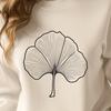 A detailed illustration of a single leaf with intricate veins and edges, suitable for vector art designs.