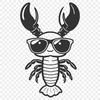 Cartoon Lobster in Shades A cartoon lobster wearing sunglasses in a playful pose.