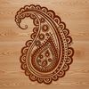 Stylized Paisley Shape Vector Art A stylized, ornate paisley shape suitable for vector design and digital cutting.
