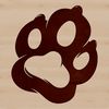 A high-quality digital illustration of animal paw prints, ideal for various design projects.
