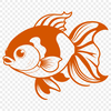 Simple Goldfish Design Vector Graphic A simple illustration of a goldfish, suitable for vector design and cutting machine stencils.