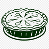 Pie Graphic Vector Art A traditional-style pie illustration created as vector art.