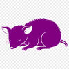 Sleeping Possum Vector Graphic A sleeping possum in a natural habitat setting, illustrated as a vector graphic.