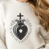 Beautiful Clip Art of Sacred Heart Symbol Sacred Heart symbol in vector format, ideal for religious-themed designs.