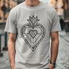 Iconic representation of the Sacred Heart in a single, scalable graphic format.