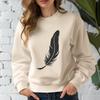 A detailed design of a feather created with scalable graphics.