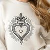 Vector Design of the Sacred Heart Illustrative design of the Sacred Heart, a symbol of devotion in various Christian denominations.