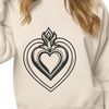 Beautiful Sacred Heart Icon Vector Art A stylized representation of the Sacred Heart icon in a vector format.