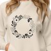 Free Downloadable Floral Wreath Template A floral wreath design created in vector format.
