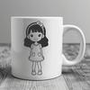 Beautiful Child Clip Art Design A digital graphic representation of a child designed with scalable lines and shapes.
