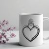 Beautiful Religious SVG Symbol Illustrated Sacred Heart icon in vector format