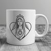 Free Immaculate Heart Clip Art Download Religious symbol representing the Immaculate Heart in vector format, suitable for digital design.
